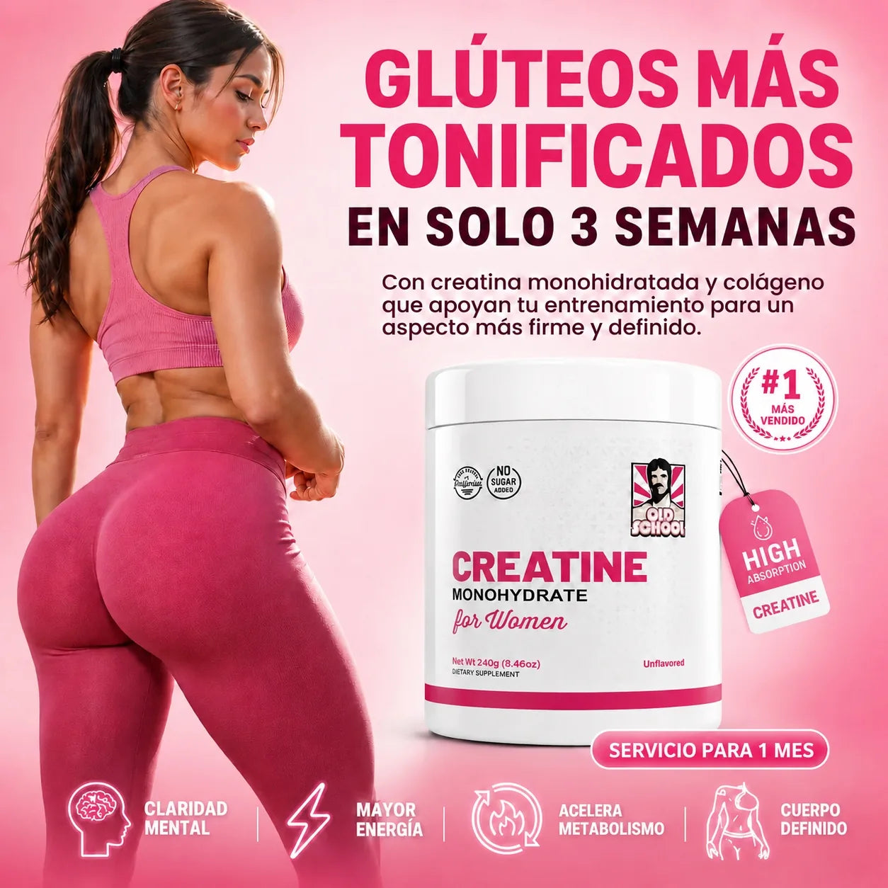 CREATINE WOMEN - 2X1 CRECE TUS GLUTEOS EN 6O DIAS