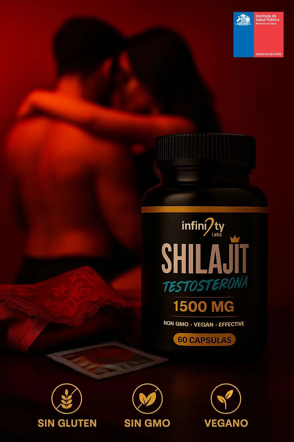 Shilajit Testosterona™ Potenciador Sexual - 60 Cápsulas