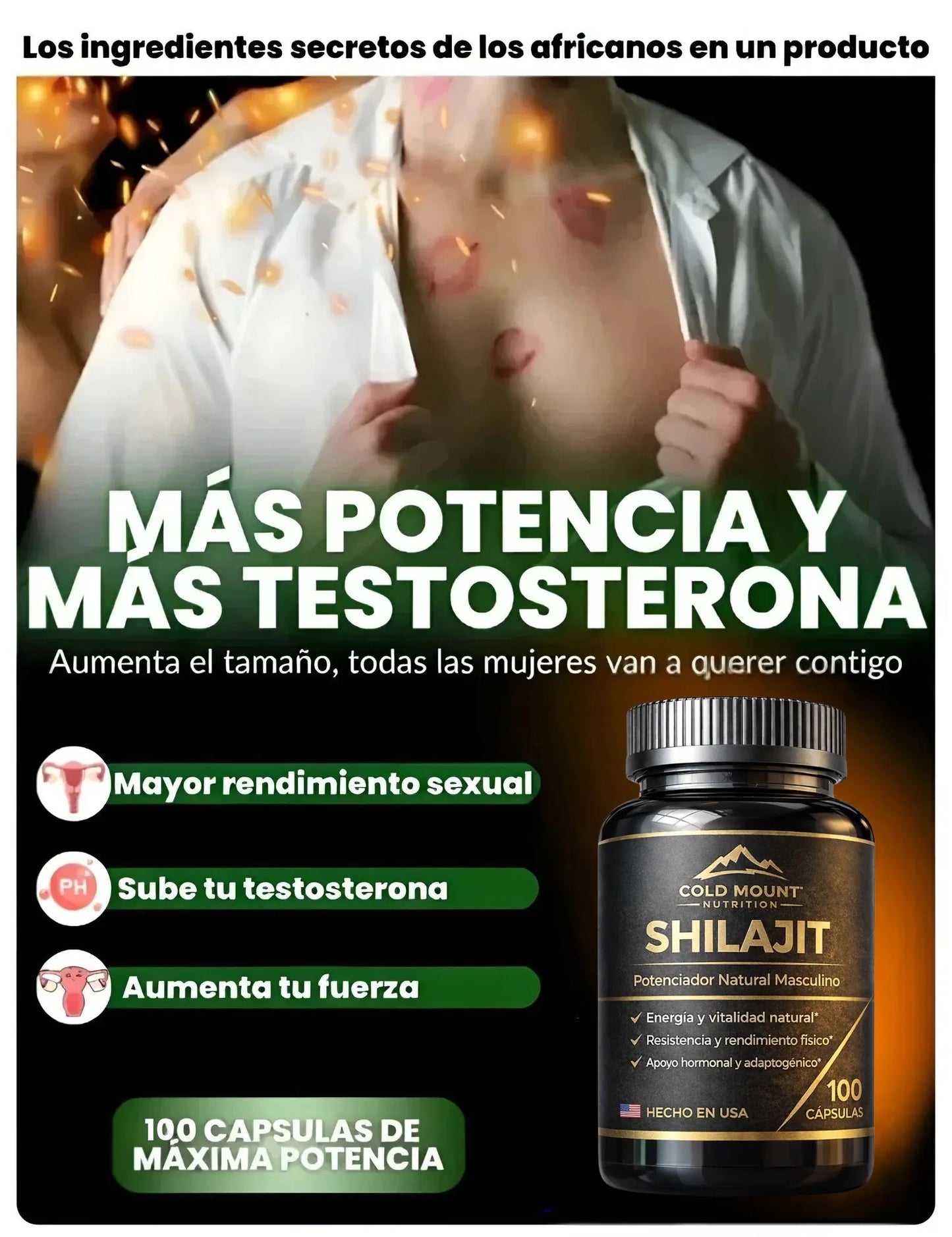 COLD MOUNT Shilajit™ + Maca Negra | Potenciador Natural Masculino