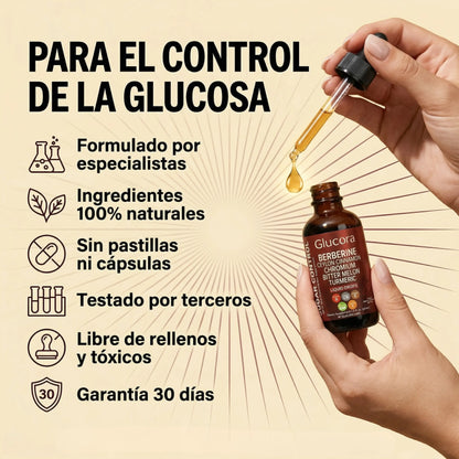 Glucora Apoyo Natural para la Glucosa, Energía y Antojos - 60 ML