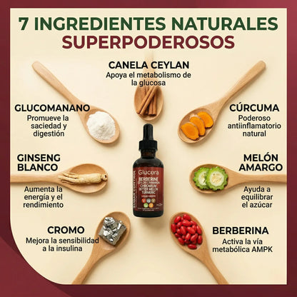 Glucora Apoyo Natural para la Glucosa, Energía y Antojos - 60 ML