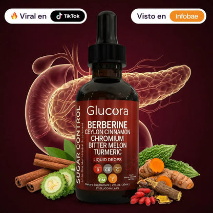 Glucora Apoyo Natural para la Glucosa, Energía y Antojos - 60 ML