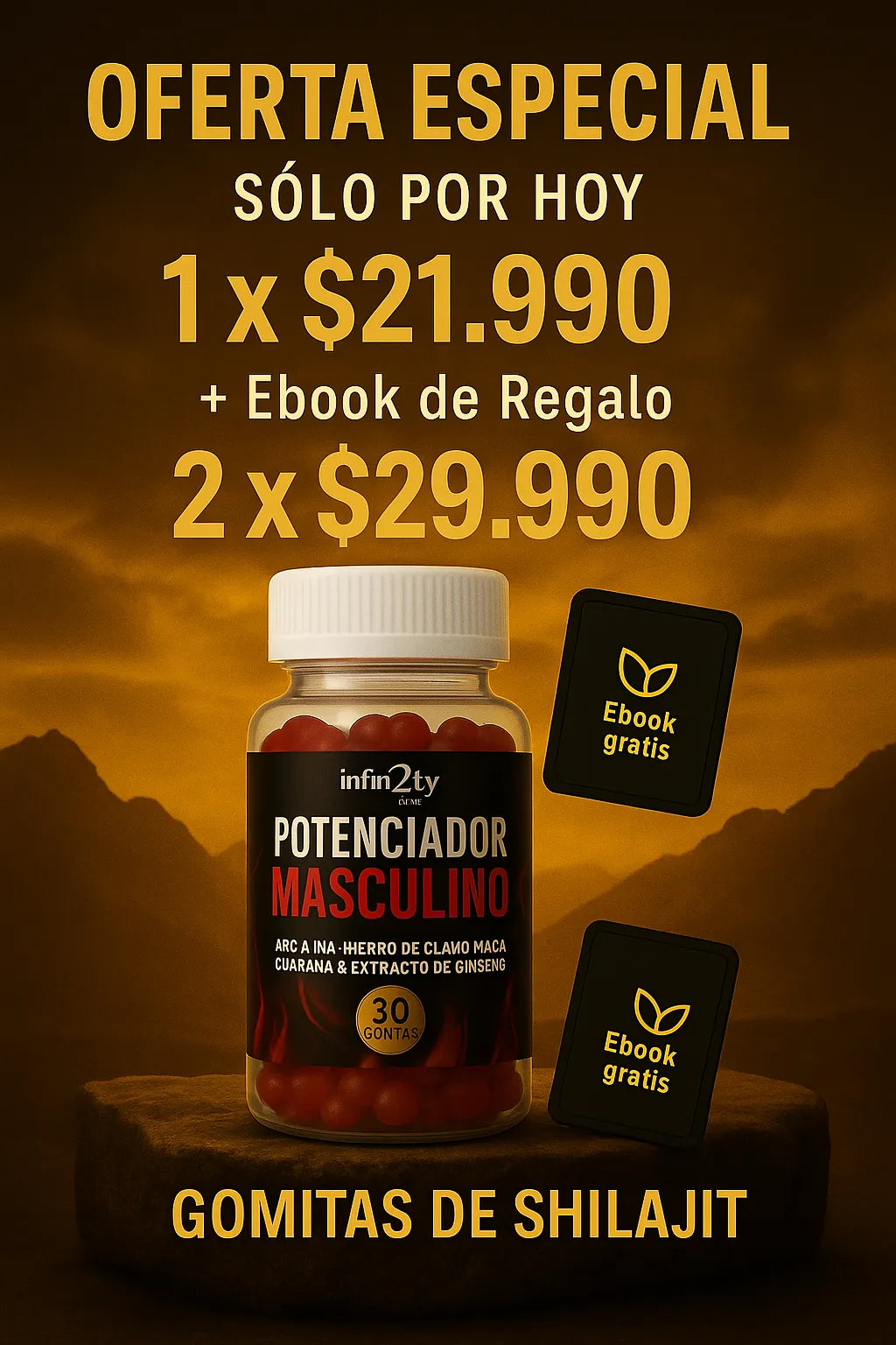 Gomitas de Shilajit® Potenciador Natural (Original) upsel