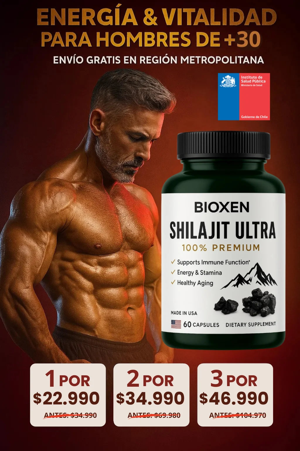 New Shilajit Ultra™ Potenciador Sexual - 60 Cápsulas